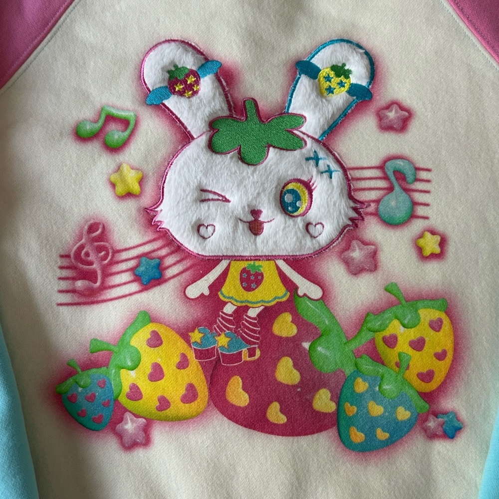 Fru Fru fuzzy bunny sweatshirt. Medium - Picture 4 of 10